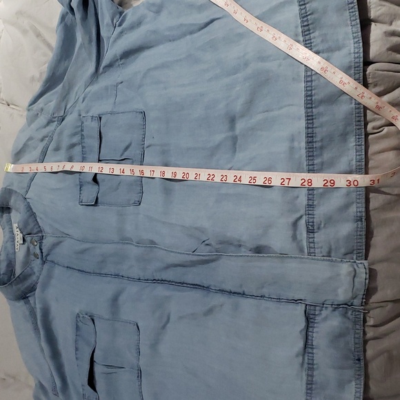 Ava & Viv Lyocell Chambray Shacket Sz 4X - Picture 11 of 13